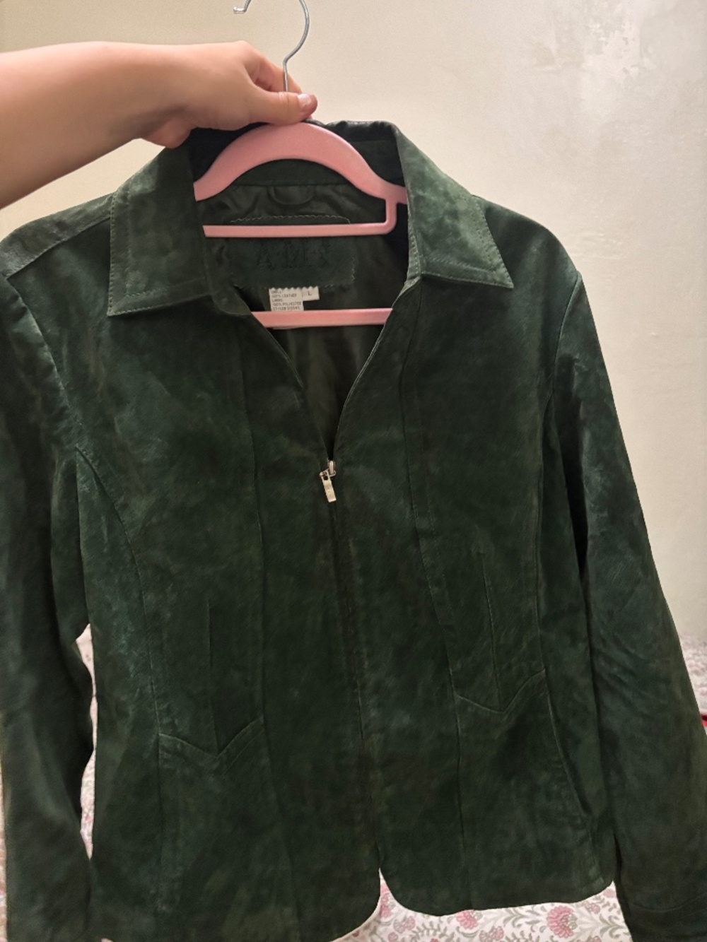 Green suede jacket